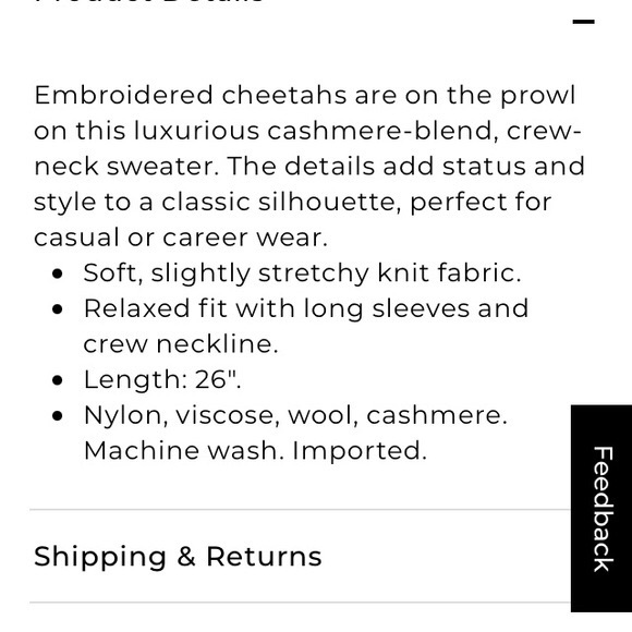 Chico’s Cheetahs on the prowl Sweater Small - Picture 11 of 14